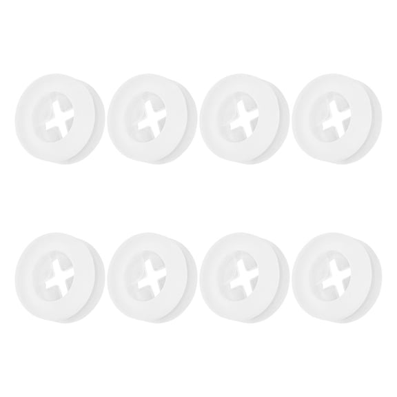 FESTFENDS Silicone Straw Hole Plugs White 8Pcs 0.7In Home Use