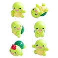 thumbnail image 6 of Raindrops 6 Pcs Mini Resin Animals Figurines Set Assorted Color Turtle Figure Cute Cartoon Style Decor, 6 of 8