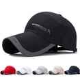 thumbnail image 5 of D-GROEE Peaked Hat Adjustable Unisex Trendy Fast Dry Comfortable Daily Wear Laminated Fabric Alphabet Print Baseball Hat Outdoor Supply, 5 of 8