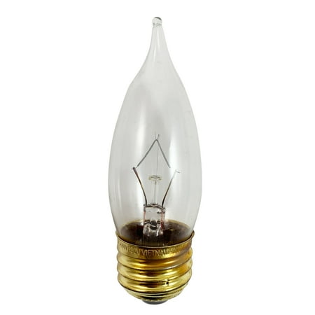 

Philips 40w B9.5 Flame Decorative Bent Tip Incandescent Light Bulb