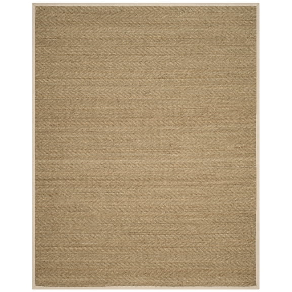 SAFAVIEH Natural Fiber Maisy Solid Area Rug, Natural/Ivory, 11' x 15'