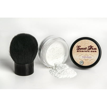 VEIL PRIMER POWDER with KABUKI BRUSH Oil Control Corrector Mineral Makeup Bare Skin Concealer Sheer Loose Powder Full