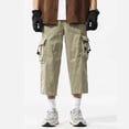 thumbnail image 4 of Mgmyaa Men's Capris Casual Below Knee Multi Pocket 3/4 Cargo Shorts Relaxed Fit Pants, 4 of 4