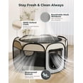 thumbnail image 4 of Cat Playpen, 60"x 24" Large Portable Puppy Playpen, 2-Room Foldable Dog Playpen for Indoor Outdoor Dogs, Cats, Small Animals with Carrying Case, 4 of 7