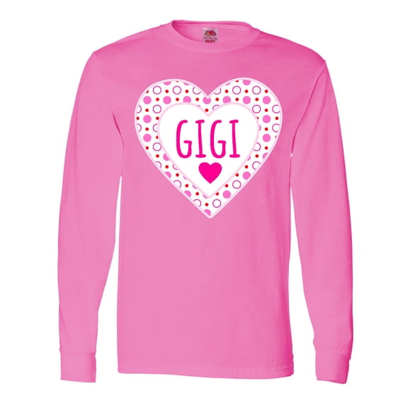 Inktastic Gigi Pink Valentine Hearts Long Sleeve T-Shirt