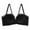 Black, variant on WRKEKC Wireless Bras for Women, Women's Lace Thin Style Ventilate Front Buckle Bra without Steel Rim