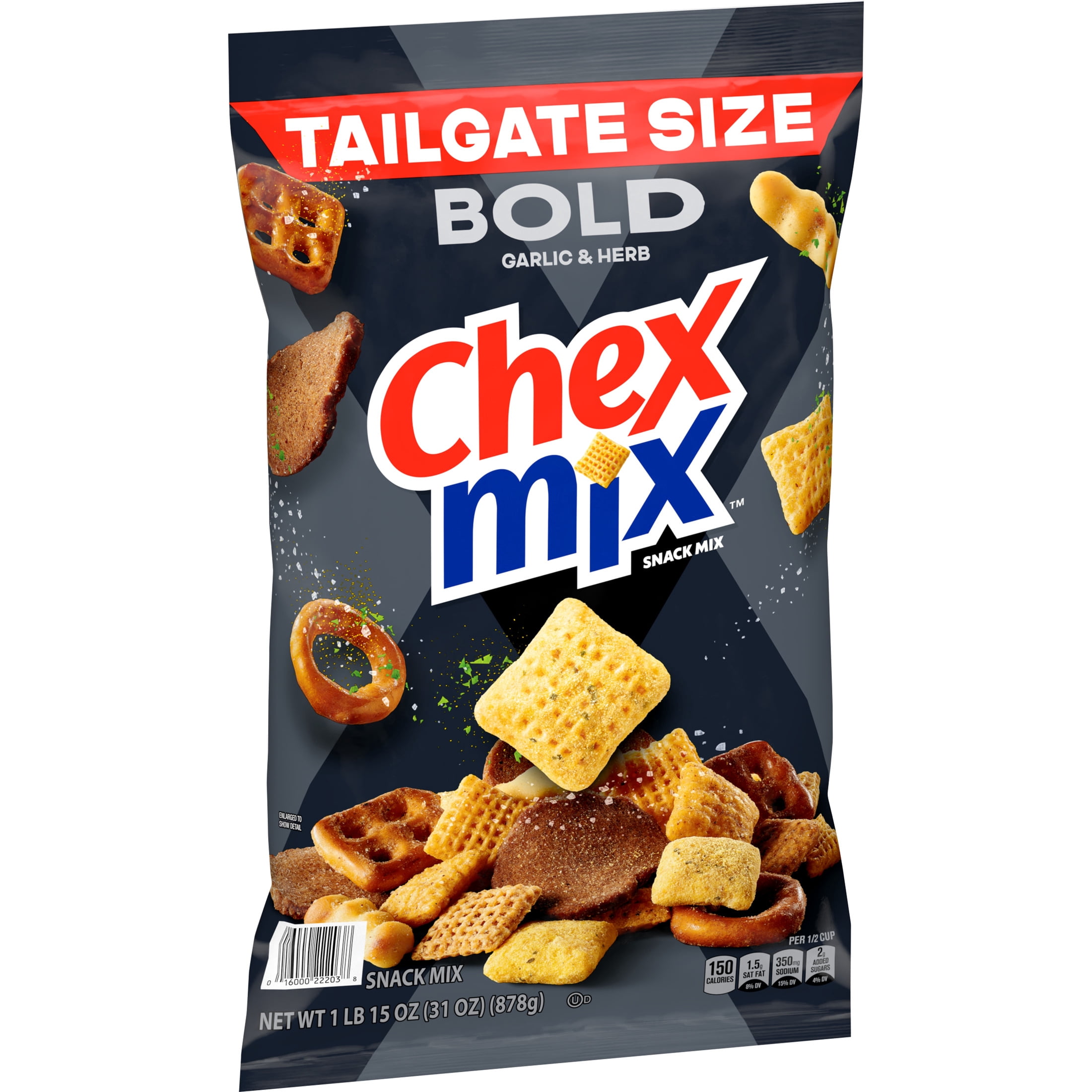 Chex Mix Bold Party Blend Savory Snack Mix, Tailgate Size, 31 oz