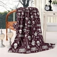 thumbnail image 2 of Burgundy Rock Skull Pattern Blanket,Comfortable Soft Lamb Wool Throw Blanket,All Season,Warm Lightweight Blankets for Sofa Bed Couch Living Room Chair,60"x80", 2 of 4
