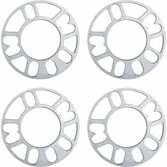 4Pcs 5mm Aluminum Alloy Wheel Spacers Universal Adapter for 4 or 5 Stud Wheel Fitting, Wheel Spacers (Size : 5mm)