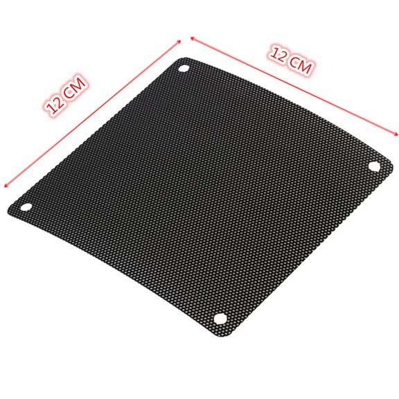 ETEREAUTY 20Pcs Pc Cooler Fan Dustproof Filter Black PVC Mesh for Computer Chassis and Speaker Grille Protection