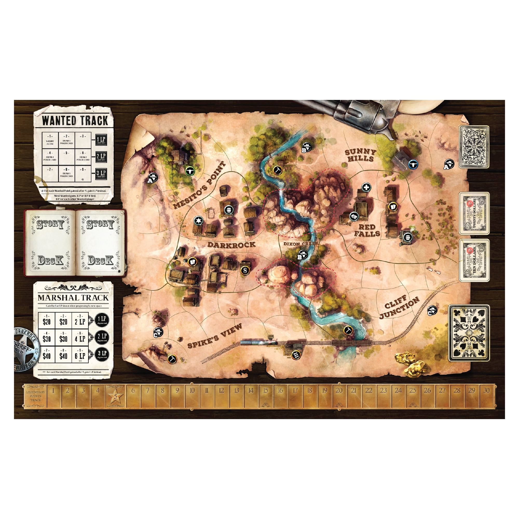 Western Legends Board Game for Ages 14+, from Asmodee