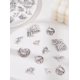 thumbnail image 1 of 24 colgantes de lobo de aleación de 6 estilos, dijes de cabeza de lobo de plata, dijes de luna y lobo, 1 of 3