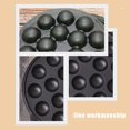 thumbnail image 2 of WYJ Cast Iron Takoyaki Pan, 15 Hole NonStick Aebleskiver Pan Escargot Plate Octopus Ball Maker with Forks and Brush-0614, 2 of 5