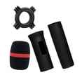 thumbnail image 3 of Funda de protección para micrófono de mano inalámbrico, cubierta para mango de micrófono, accesorios de tamaño Universal que evitan colisiones para es Negro, 3 of 8