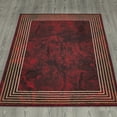 thumbnail image 4 of Ottomanson Machine Washable Non-Slip Rubberback Border 3x5 Indoor Area Rug, 3'3" x 5', Red, 4 of 9