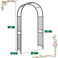 thumbnail image 3 of Gymax 7.2Ft Garden Arch Steel Arbor Wedding Garden Decoration Climbing Plants w/Stakes, 3 of 10