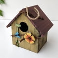 thumbnail image 2 of Casas de para Pájaros para Jardín Colgante Exterior Patio Casas Decorativas para Pájaros para Pájaros Pintada Al Amarillo shamjiam casas de aves, 2 of 6
