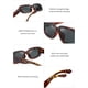 thumbnail image 4 of Gafas de sol rectangulares para mujer, gafas de sol de moda retro UV, 4 of 5