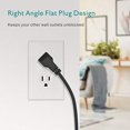 thumbnail image 3 of Power Strip with 9 Outlet 3 USB Ports, Fireproof Desktop Charging Station with Flat Plug Wall Mount 5 ft Long Extension Cords for Home and Office, Bla, 3 of 6