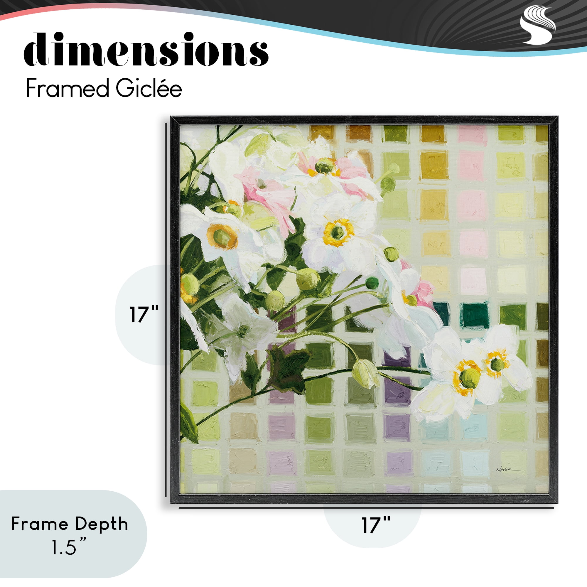 Stupell Industries Color Chart Daffodils Black Framed Giclee Art, design by Shirley Novak