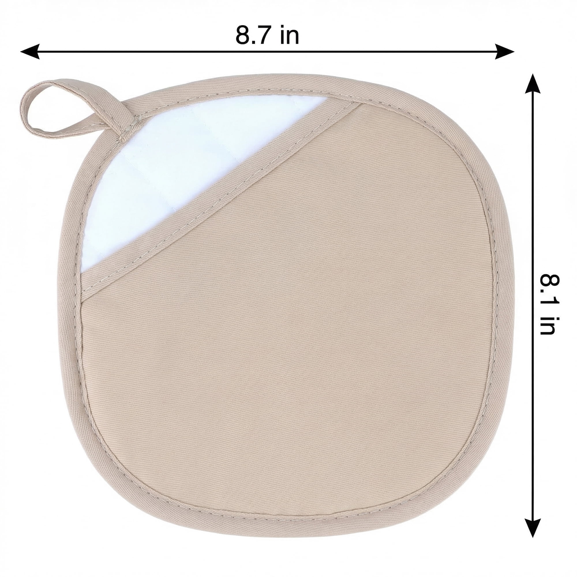 Unique Bargains 2Pcs Heat Resistant Trivets Non Slip Hot Pads Apricot 8.1*8.7in