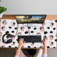 thumbnail image 4 of Long Mouse Pads for Desk,White Cow Bow Cloud Pattern Desk Mats on Top Of Desks, Desk Mouse Pad Extra Large with 3mm Non-Slip Base and Stitched Edge for Gaming,Office,Work,Home 47.3"x23.6", 4 of 6