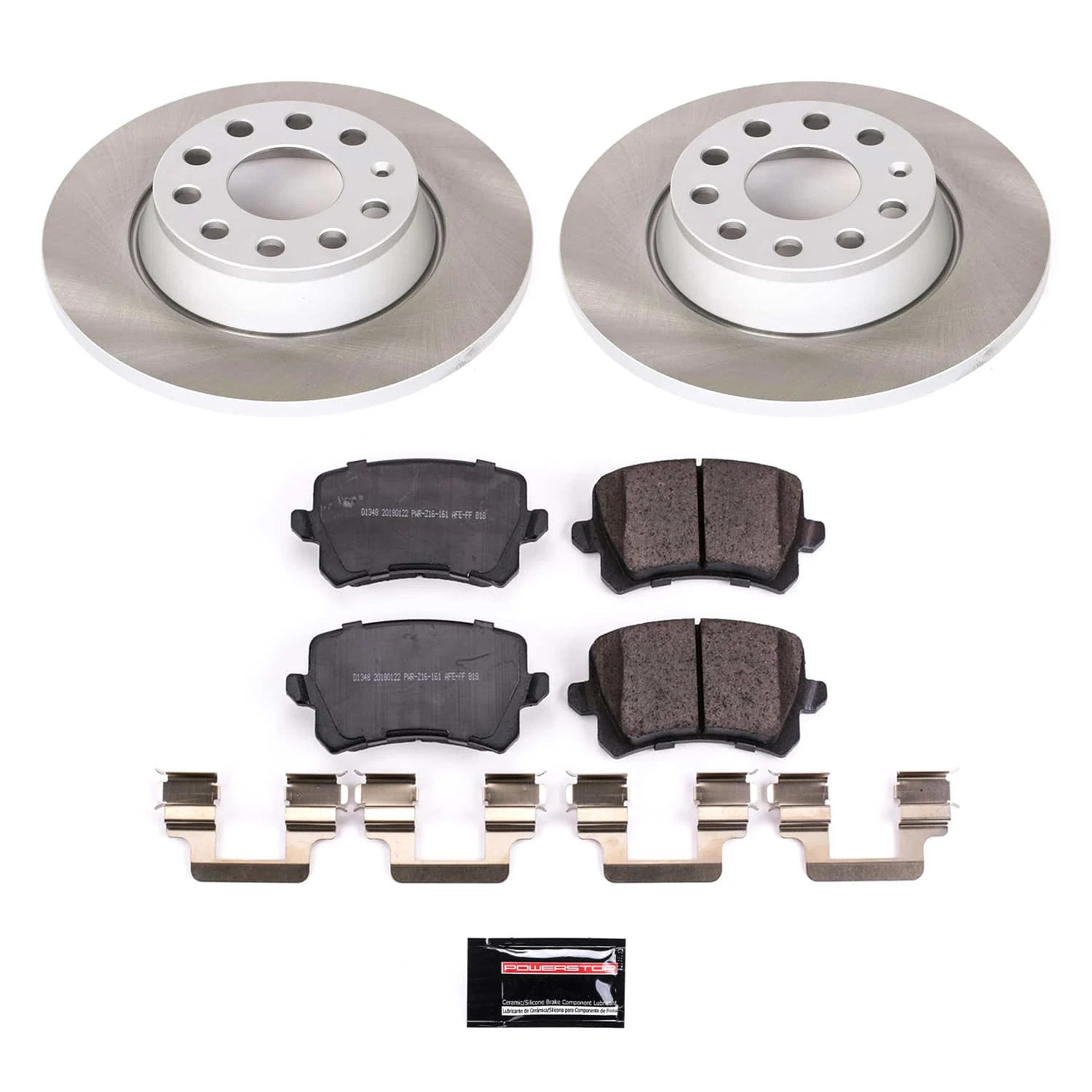 PowerStop Rear Semi-Coated Rotor and Low-Dust Ceramic Brake Pad Kit SC7324