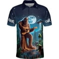 thumbnail image 3 of Lotusprinthandmade Personalized Bigfoot Plays Guitar At Night And UFO Men Polo Shirt (Lightweight) S-5XL Multicolor (XL), 3 of 5