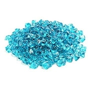 Mr. Fireglass 1/2-Inch Polygon Fire Glass for Fireplace Fire Pit & Lanscaping, 10 Pounds High Luster Aqua Blue