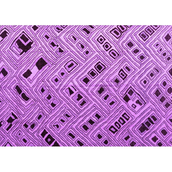 Ahgly Company Indoor Rectangle Abstract Purple Modern Area Rugs, 2' x 4'