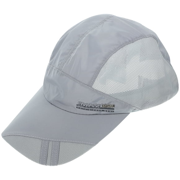 Gorra de béisbol de ala larga para adultos Sombrero para el sol al aire libre Sombrero de protección UV para escalada Senderismo Camping (gris)
