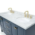 thumbnail image 5 of Ariel A061D-VO-GRY Cambridge 60" Free Standing Double Basin Vanity Set - Grey, 5 of 7