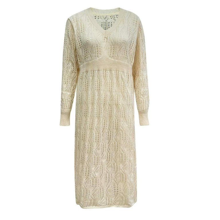 slim fit dress slacks V-Neck Form-Fitting Midi Dress  HAE-us