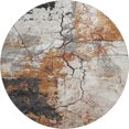 thumbnail image 2 of Addison Rugs Mayfield Premium Machine Washable Transitional Abstract Paprika Round Rug, 8' x 8', 2 of 8
