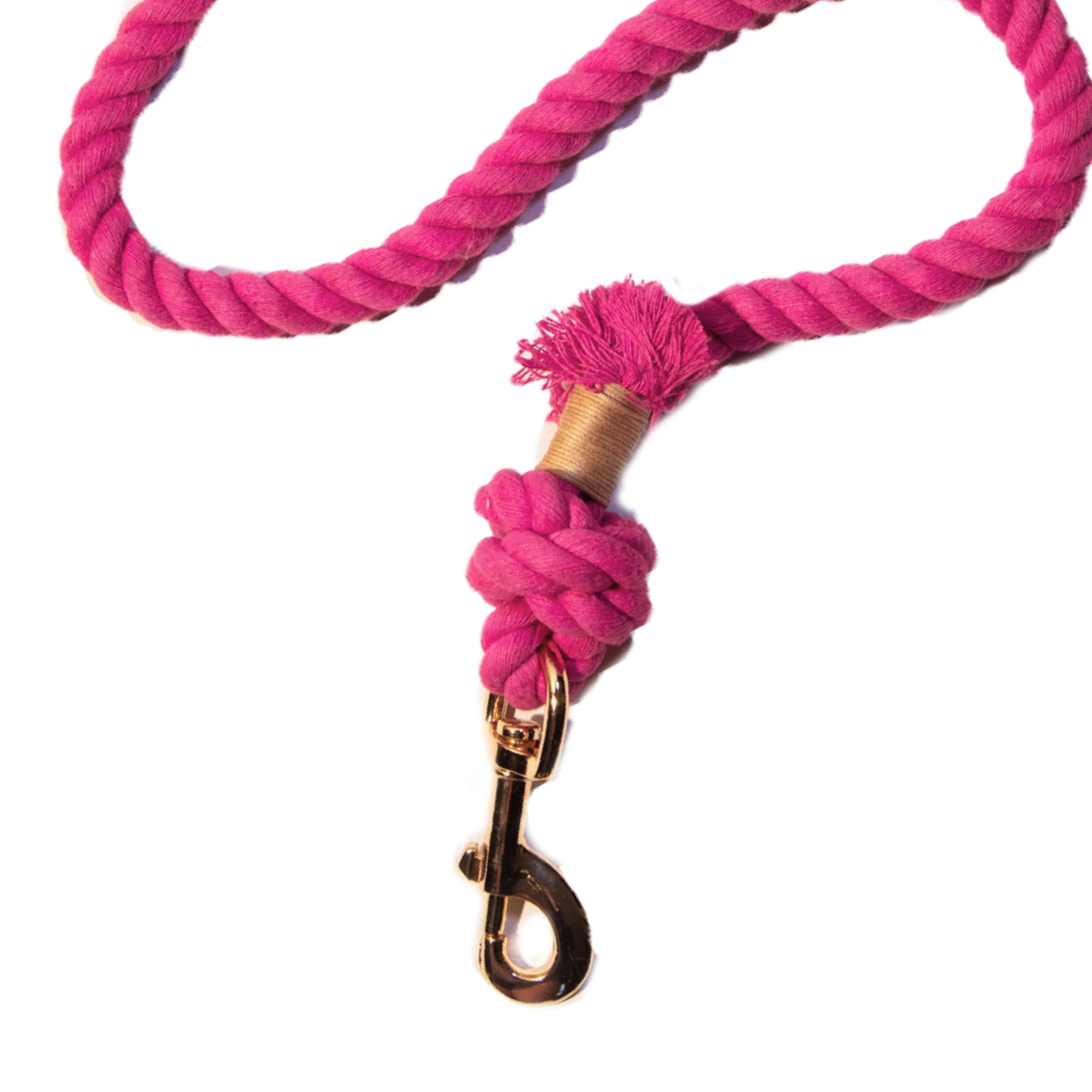 Dark Pink Boho Chic Style Dog Leash - Glow Pups