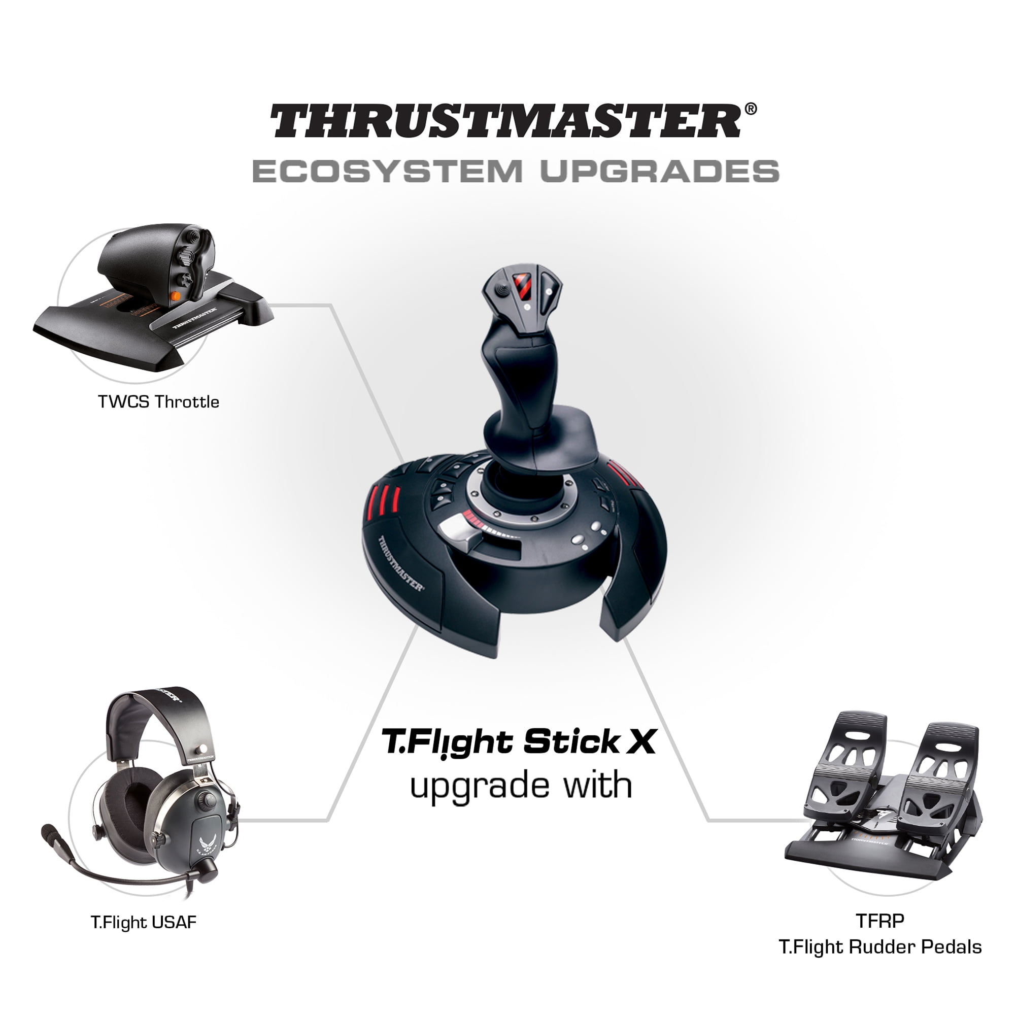 Thrustmaster T-Flight Stick X Controller for Flight Games on Windows PC