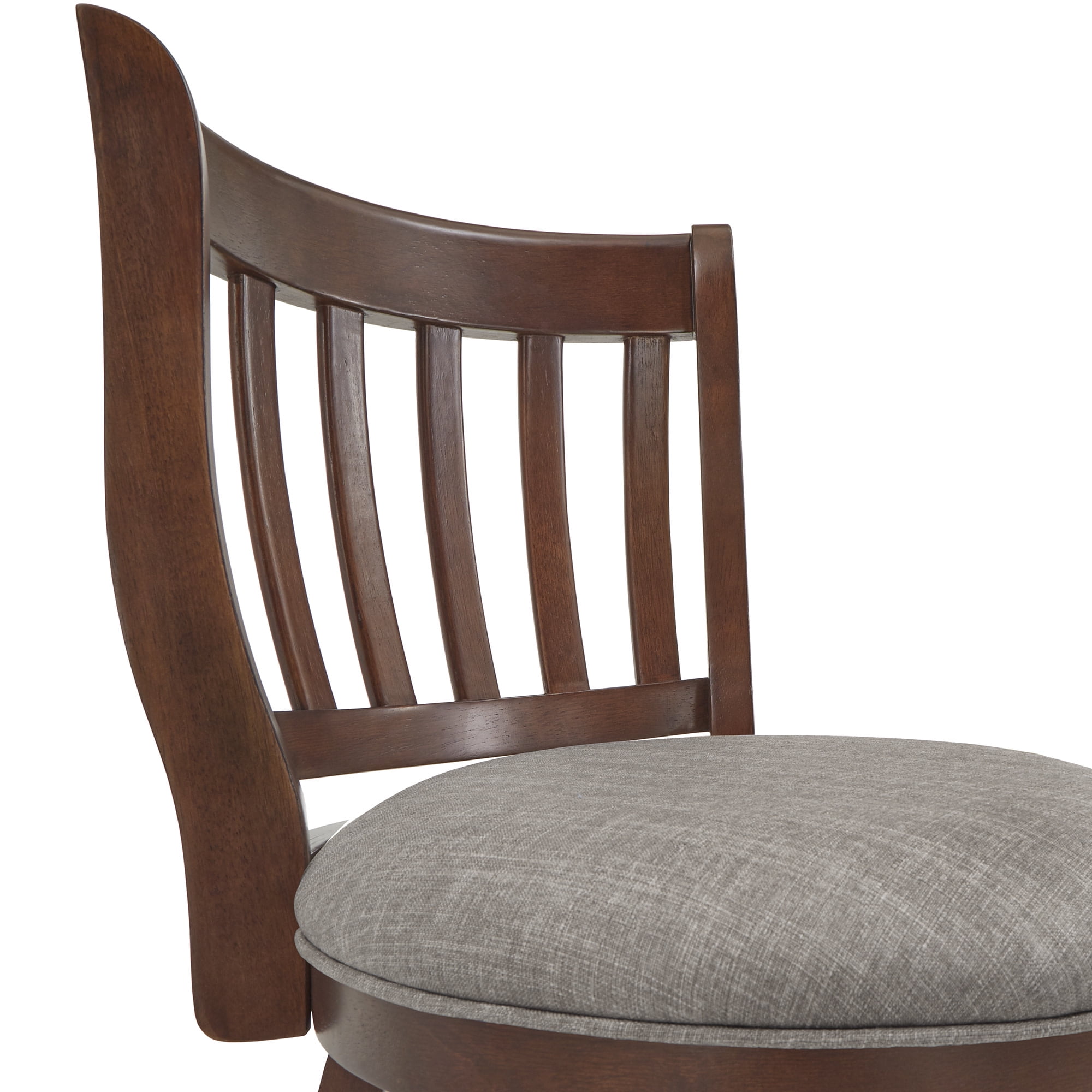 Weston Home Morgan Linen High Back Swivel Counter Height Stool, Grey