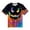 Black, variant on Norvella Boys Halloween T Shirt Monster Face Graphic Crew Neck Short Sleeve Tie Dye Casual Trick Or Treat Tee Costume Top