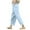 Light Blue, variant on YUGYXL Summer Cotton Linen Pants for Women Drawstring Stretch Waist Loose Fit Trousers with 4 Pockets Lounge Long Pants Housewear Black XXL