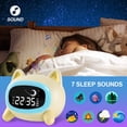 thumbnail image 6 of This yellow cartoon animal digital alarm clock features a built-in lithium battery, USB charging, wake-up function, multi-color night light, and white noise soothing melody, making it an ideal gift f, 6 of 11