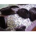 thumbnail image 3 of The HomeCentric Purple Lumbar Pillow Cover, Ribbon Rose Flower Lumbar Pillow Cover, Pack of 2, 12"x18" (30x45 cm) Lumbar Pillow Cover, Rectangle Silk Lumbar Pillow Cover, Floral Modern - Wine Roses, 3 of 4