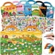thumbnail image 2 of Kalysky Juego de 6 libros de pegatinas hinchadas para niños de 2 a 4 años, libros de pegatinas reutilizables 3D para niños pequeños de 1 a 3, 2 a 4 años, granja+animal+dinosaurios+mundo oceánico+espac, 2 of 5