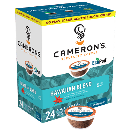 Cameron's Coffee Chocolate Caramel Brownie Coffee Pods, Light Roast, 24 Count for Keurig Brewers, Naturally Caffeinated