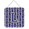 thumbnail image 1 of Letter L Football Purple & White Wall or Door Hanging Prints, 1 of 1