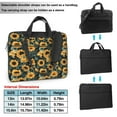 thumbnail image 2 of ZICANCN Laptop Case 13 inch, Dark Background Blooming Sunflowers Work Shoulder Messenger Business Bag for Women and Men, 2 of 7