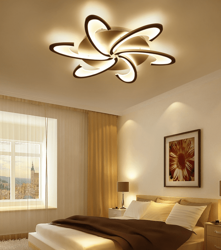 LED Bedroom Light Modern Chic Design Flush Mount Ceiling Lamp Dimmable