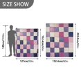 thumbnail image 6 of Yayeee Throw Blanket for Couch Soft Warm 60" x 80" Sofa Chair Bed Decoration, Pink and Purple Plaid Pattern, 6 of 7