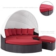 thumbnail image 5 of Lounge Daybed Sofa Bed, Red, Rattan, Wicker, Outdoor Patio Balcony Cafe Bistro Garden Hospitality Restaurant, Modern Contemporary HB34966, 5 of 9