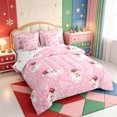 thumbnail image 2 of Manfei Modern Xmas Christmas Wreath 7 Pieces Full Size Bedding Sets,Winter Holiday Full Size Bed in a Bag,Xmas Reversible, 2 of 7