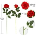 thumbnail image 5 of Ocervd 15 Pcs Velvet Rose Artificial Flowers with Long Stems, Real Touch Fake Roses Florals for Valentine's DIY Wedding Bouquet Party Table Centerpiece Home Arrangement Decorations, 5 of 9